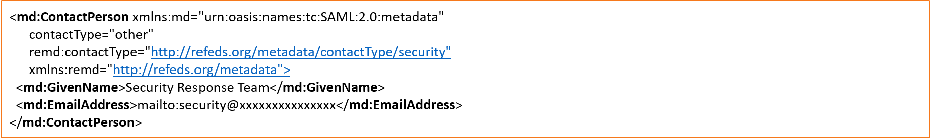 Security contact details
